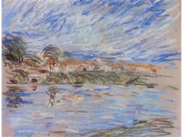 View of a Village by a River