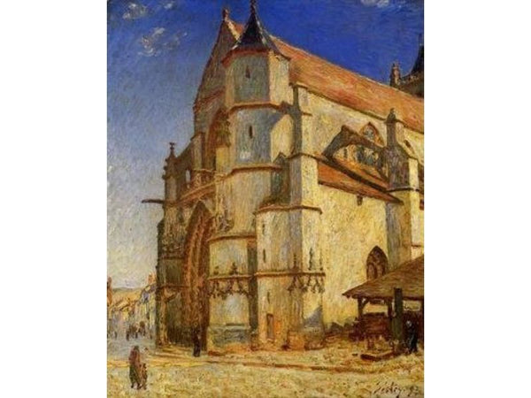 The Church At Moret In Morning Sun