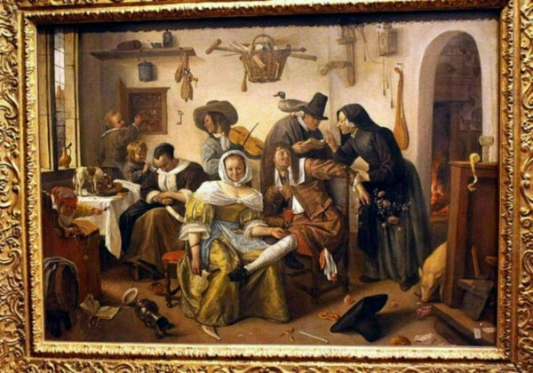 The Droll Farm 1663 Painting by Jan Steen