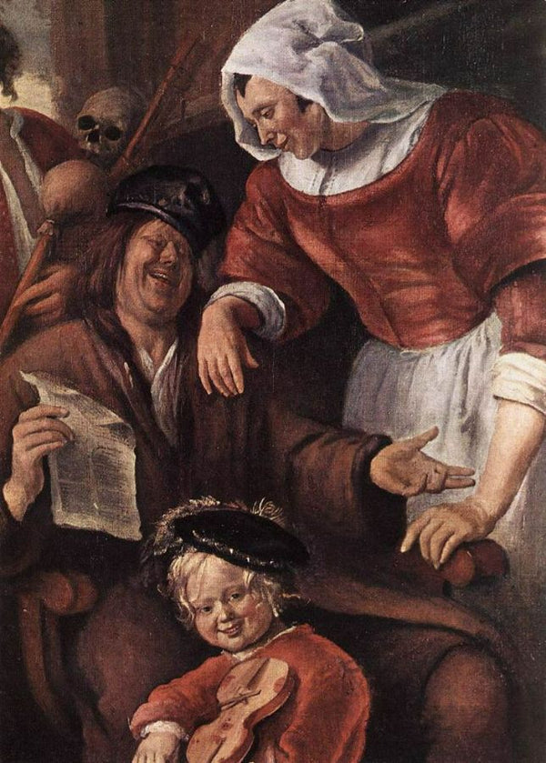 A Merry Party Detail I 1660 Painting by Jan Steen