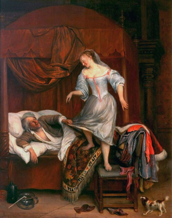 The Dissolute Household (2) Painting by Jan Steen