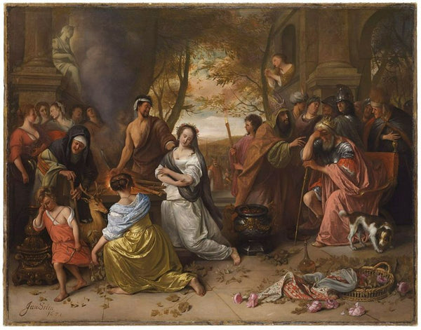 Sacrifice of Iphigenia Painting by Jan Steen