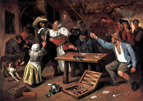 Argument over a Card Game Painting by Jan Steen