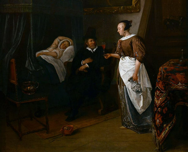 Doctor's visit 2 Painting by Jan Steen