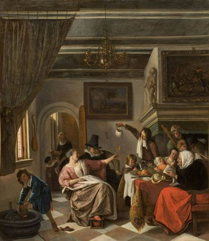 Family holiday Painting by Jan Steen