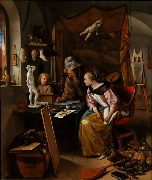 Drawing lesson Painting Painting  by Jan Steen