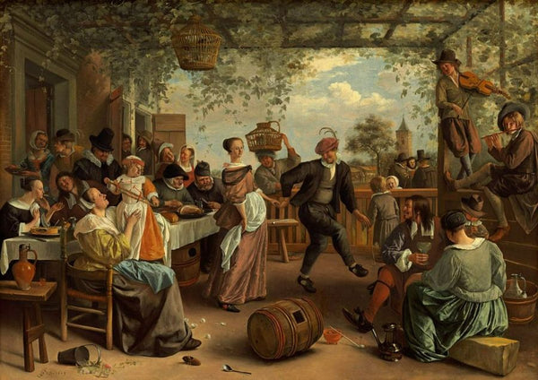 Dancing couple Painting by Jan Steen