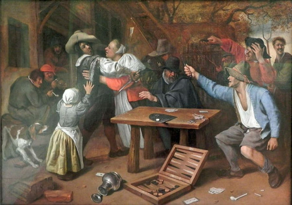 Card Players Quarreling 1664-65 Painting by Jan Steen