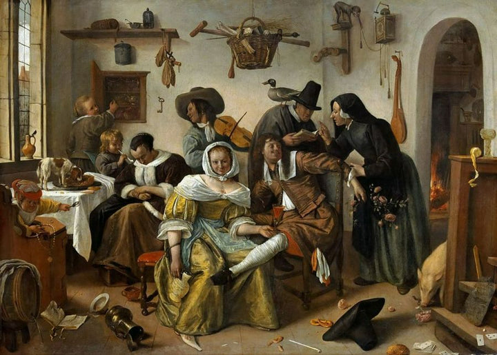 In Luxury, Look Out 1663 Painting by Jan Steen