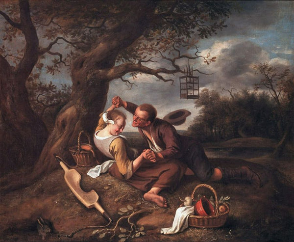 Merry Couple Painting  by Jan Steen