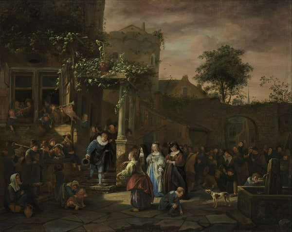 A Village Wedding Painting by Jan Steen