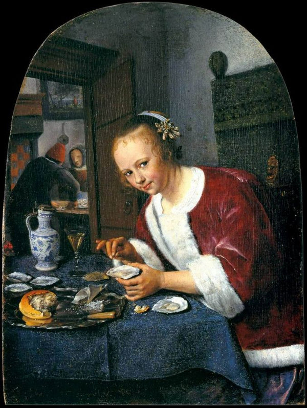 Girl Offering Oysters Painting by Jan Steen