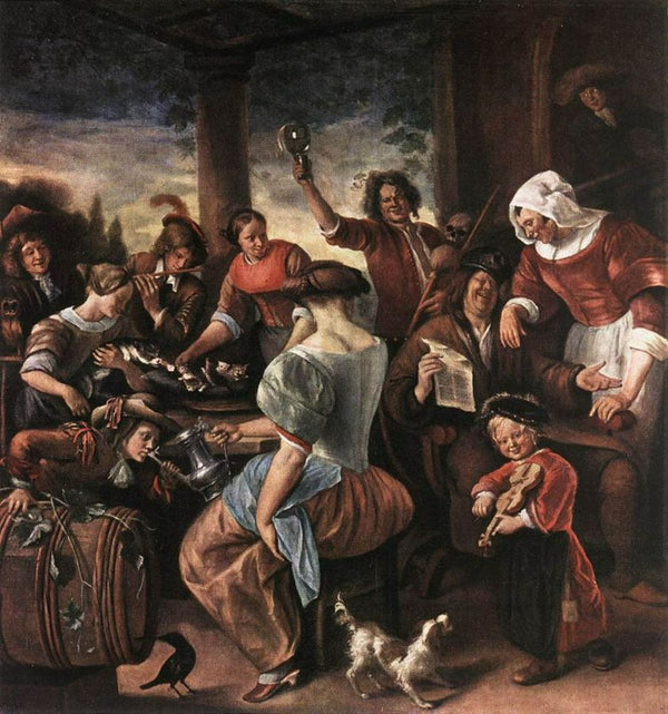 A Merry Party c. 1660 Painting by Jan Steen