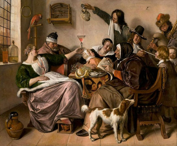 The Artist's Family c. 1663 Painting by Jan Steen