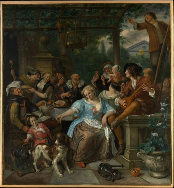 Merry Company on a Terrace Painting by Jan Steen