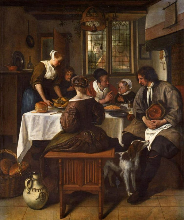 The Prayer before the Meal I Painting by Jan Steen