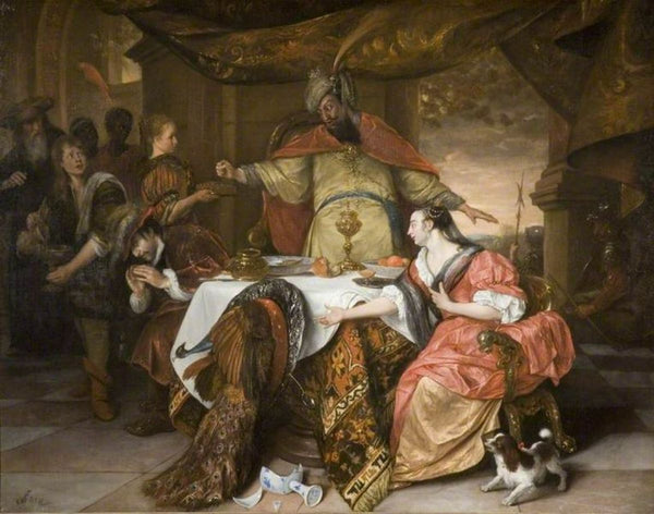 The Wrath of Ahasuerus Painting by Jan Steen
