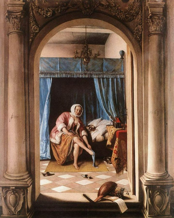 The Morning Toilet 1663 Painting by Jan Steen