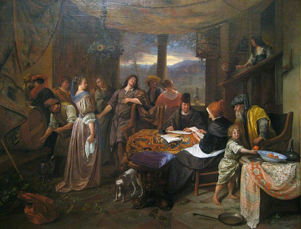 The Wedding of Tobias and Sarah I Painting by Jan Steen