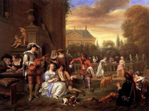 The Garden Party Painting by Jan Steen