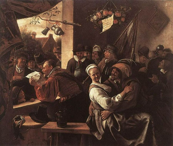 The Rhetoricians - "In liefde vrij" 1665-68 Painting by Jan Steen