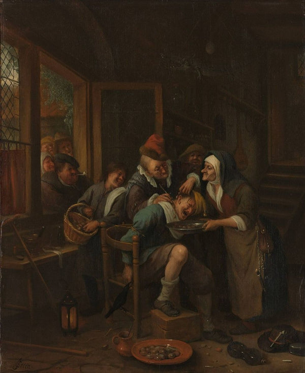 Cutting for the Stone Painting by Jan Steen