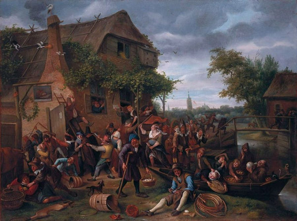 A Village Revel Painting by Jan Steen