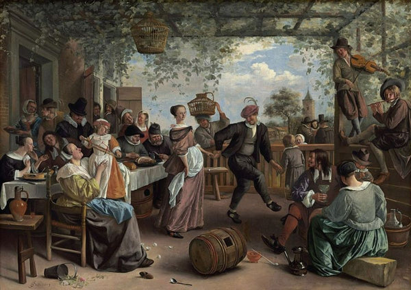 The Dancing Couple Painting by Jan Steen