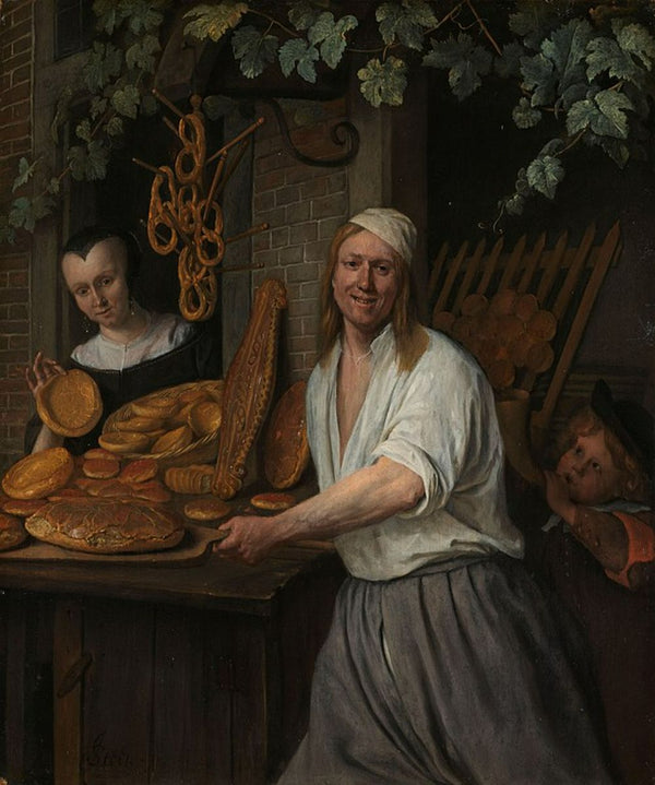 The Leiden Baner Arend Oosterwaert and His Wife Catharina Keyzerswaert Painting by Jan Steen