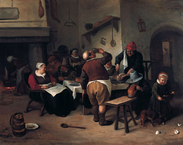The Fat Kitchen c 1665 1670 Painting by Jan Steen