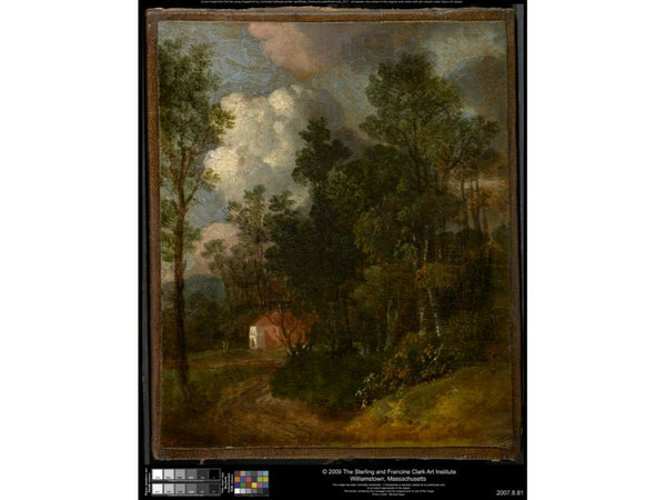 Wooded Landscape with Country House and Two Figures 