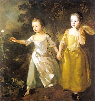 The Painter's Daughters Chasing a Butterfly 1755-56 