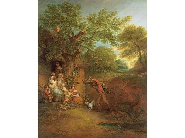 Figures before a Cottage 