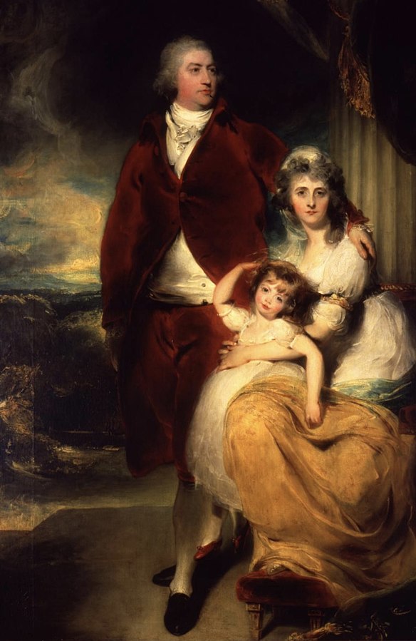Henry 10th Earl and 1st Marquess of Exeter his wife Sarah and daughter Lady Sophia Cecil 