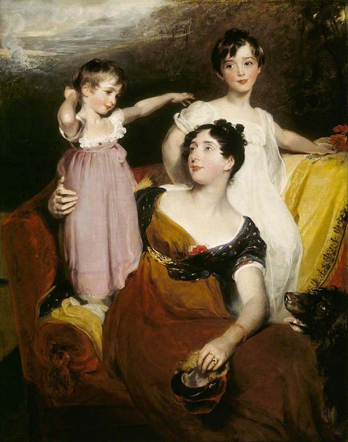 Lydia d 1858 Lady Acland, and her Children 