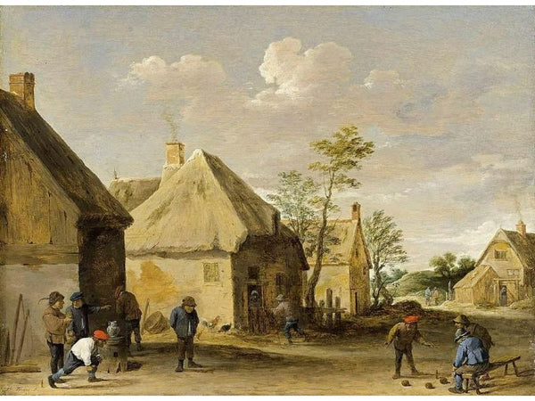 Peasants Bowling in a Village Street c. 1650 