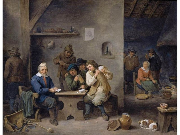 Figures Gambling in a Tavern 1670 