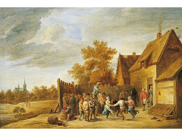 Peasants Dancing Outside an Inn 