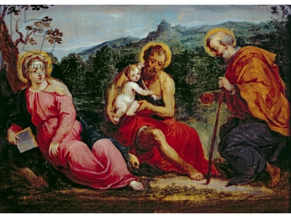Holy Family and St.John the Baptist, after an original by Paris Bordone 