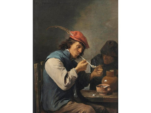 The Flemish Smoker, engraved by Francois Bernard Lepicie 1698-1755, 1744 