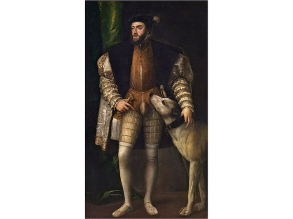 Charles V Standing with His Dog