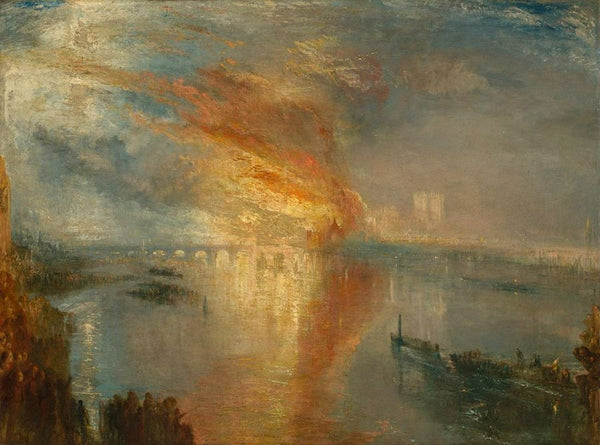 The Burning of the Houses of Parliament (2) 1834 Painting by Joseph Mallord William Turner