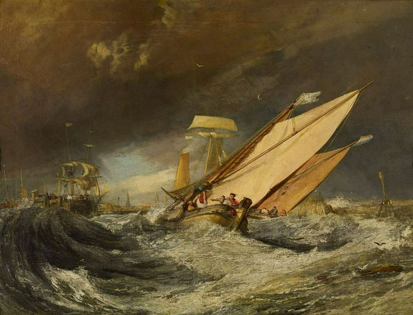 Fishing Boats Entering Cal 1803 Painting by Joseph Mallord William Turner