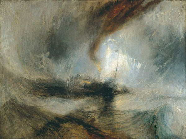 Snow Storm- Steam-Boat off a Harbour's Mouth c. 1842 Painting by Joseph Mallord William Turner