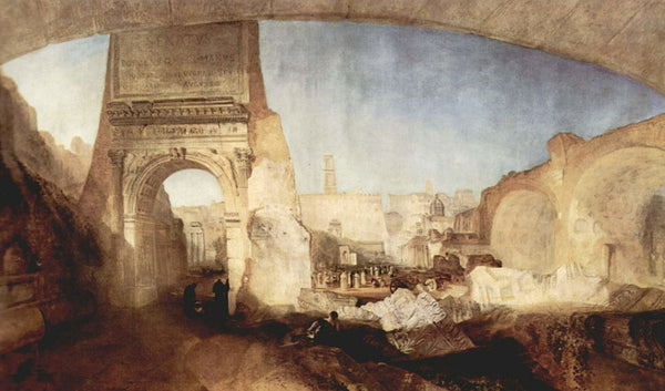 The forum Romanum Painting by Joseph Mallord William Turner