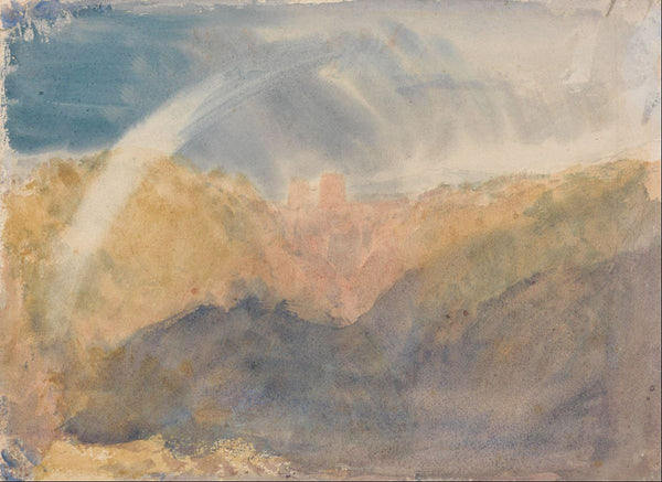 Crichton Castle Mountainous Landscape with a Rainbow c.1818 Painting by Joseph Mallord William Turner