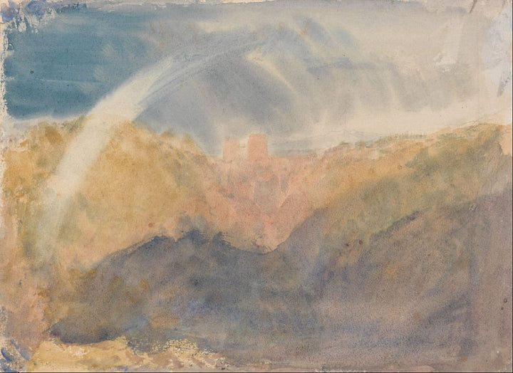 Crichton Castle Mountainous Landscape with a Rainbow c.1818 Painting by Joseph Mallord William Turner