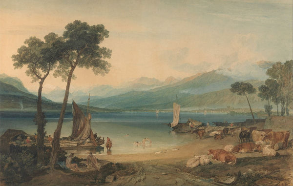 Lake Geneva and Mont Blanc, 1802-5 Painting by Joseph Mallord William Turner