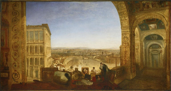 Rome from the Vatican (or Raffaelle accompanied by La Fornarina, preparing his pictures for the decoration of the Loggia) Painting by Joseph Mallord William Turner
