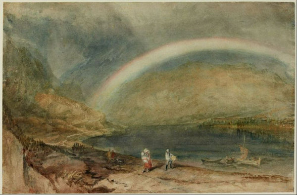 Rainbow (or A View on the Rhine from Dunkholder Vineyard, of Osterspey and Feltzen below Bosnart) Painting by Joseph Mallord William Turner